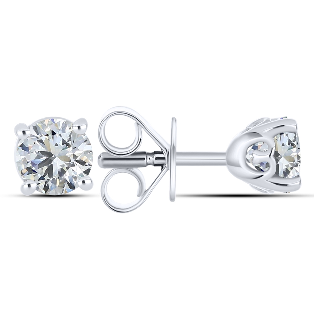 Cercei Pusete din argint  cu pietre Cubic Zirconia Incolor
