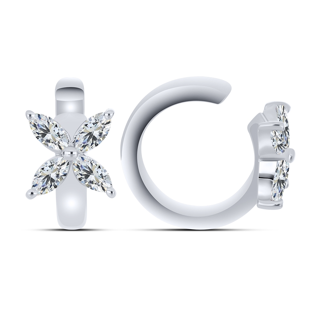 Cercel din argint  cu pietre Cubic Zirconia Incolor