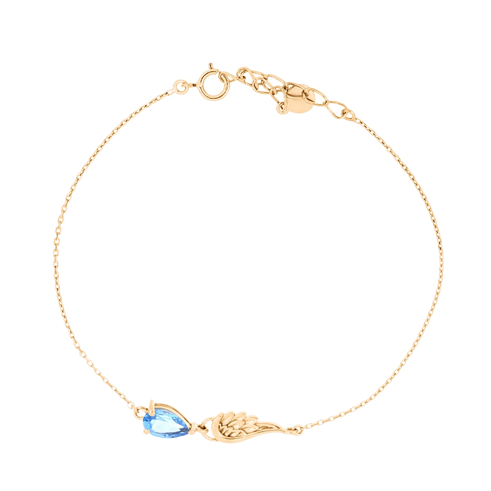 Brățară din aur roz cu pietre Topaz Swiss