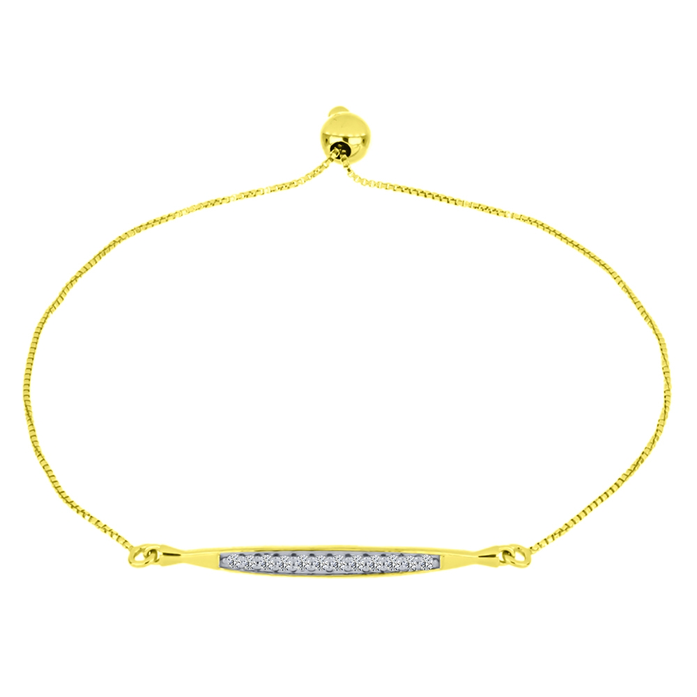 Brățară din aur galben cu pietre Cubic Zirconia Incolor