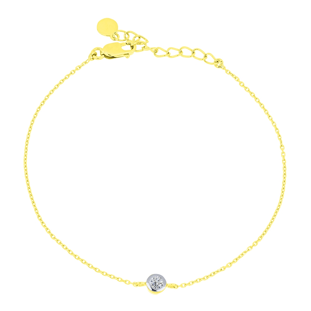 Brățară din aur galben cu pietre Cubic Zirconia Incolor