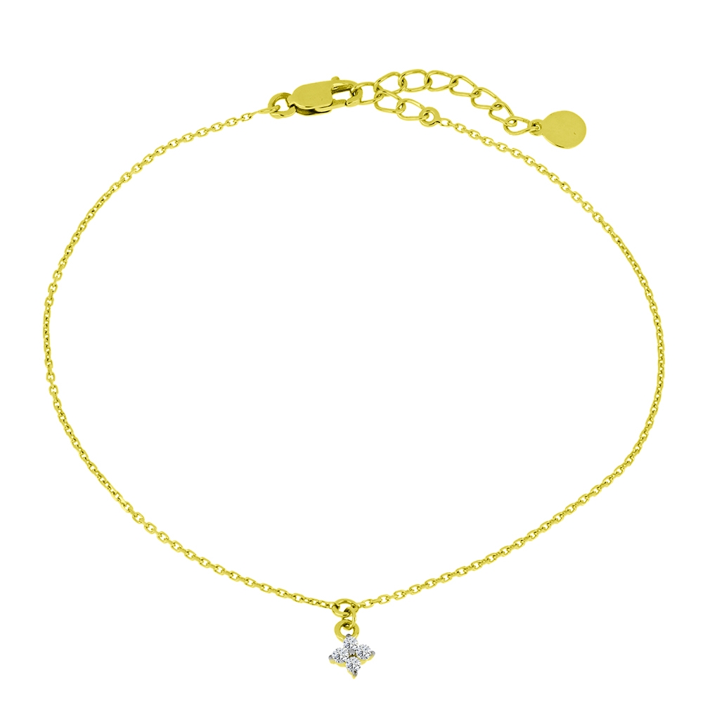 Brățară din aur galben cu pietre Cubic Zirconia Incolor