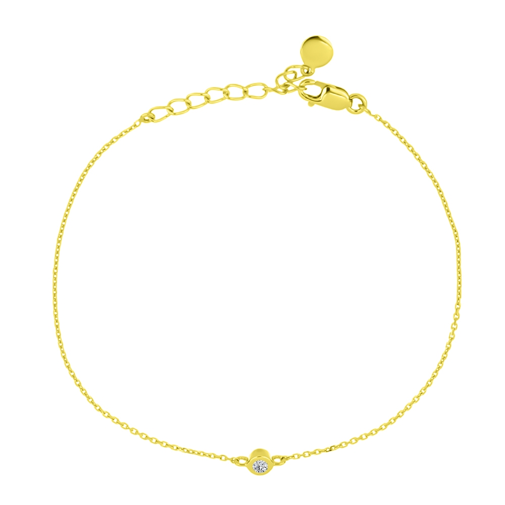 Brățară din aur galben cu pietre Cubic Zirconia Incolor