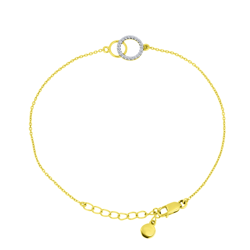 Brățară din aur galben cu pietre Cubic Zirconia Incolor