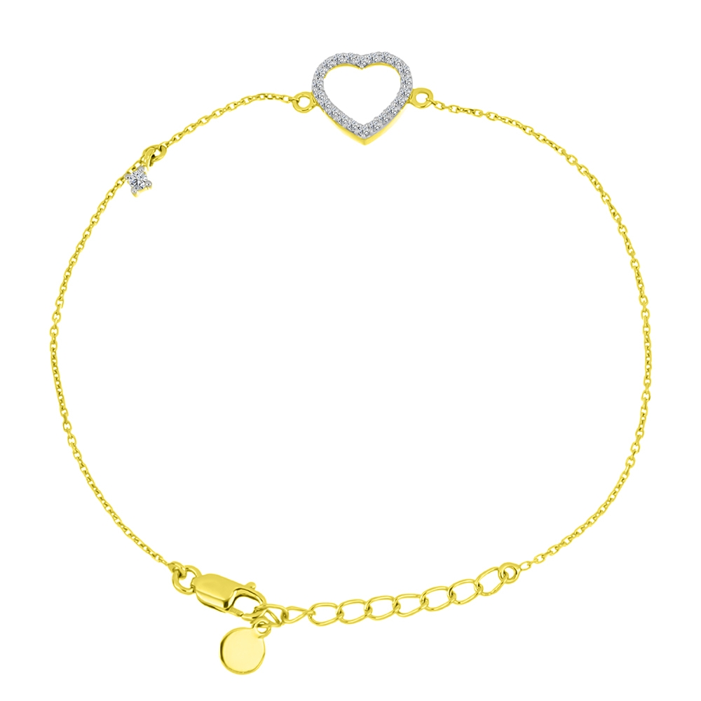 Brățară din aur galben cu pietre Cubic Zirconia Incolor