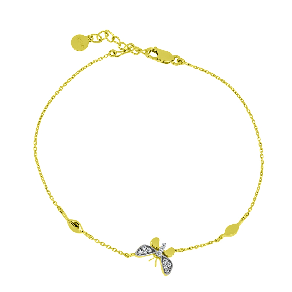 Brățară din aur galben cu pietre Cubic Zirconia Incolor
