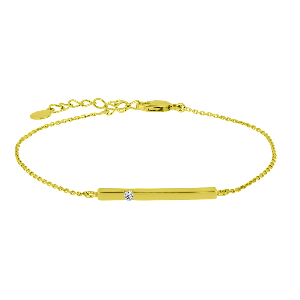 Brățară din aur galben cu pietre Cubic Zirconia Incolor