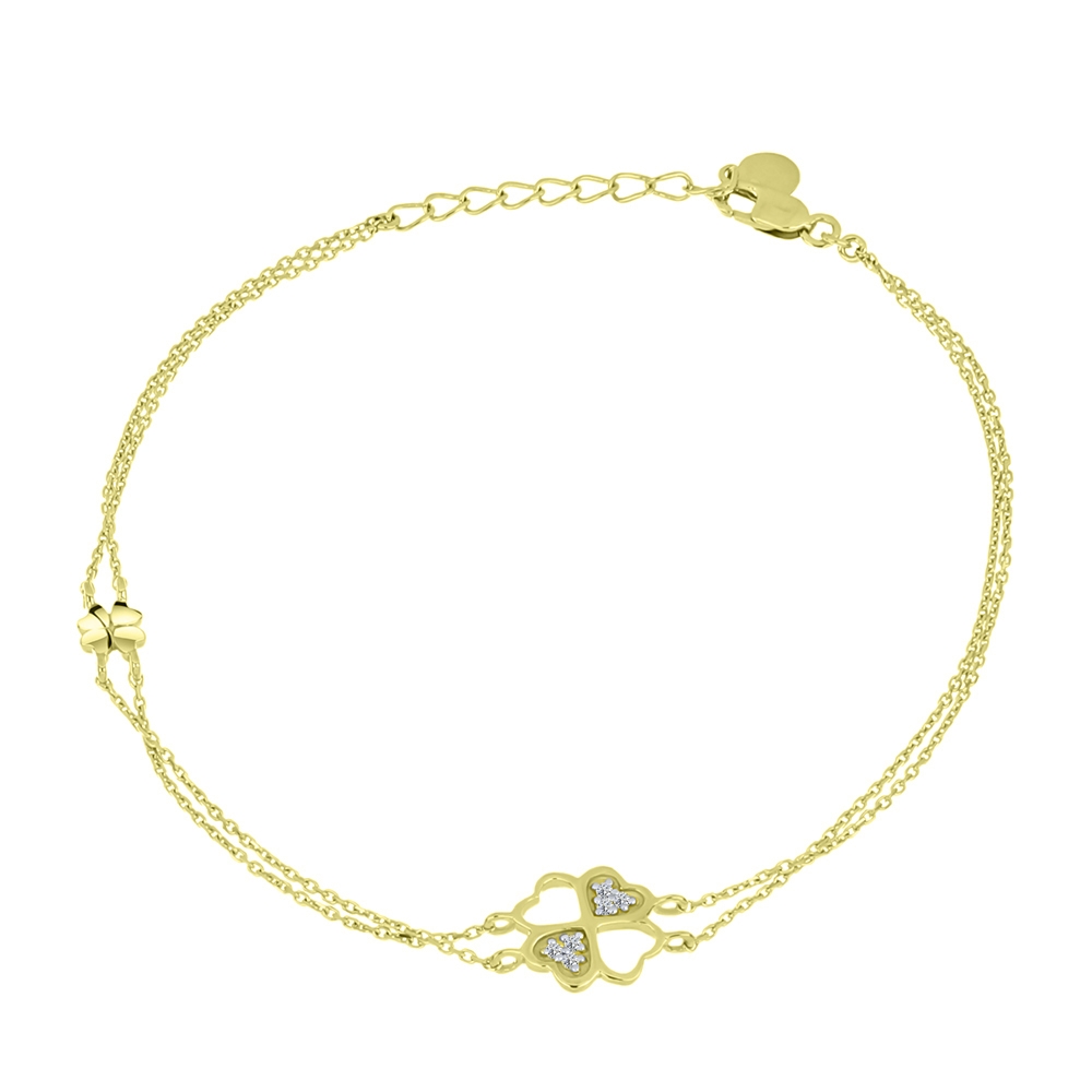 Brățară din aur galben cu pietre Cubic Zirconia Incolor