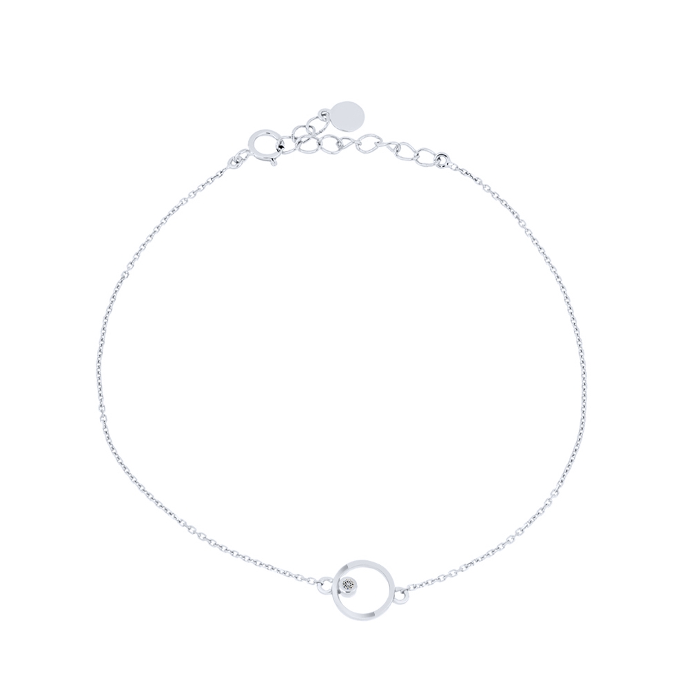 Brățară din aur alb cu pietre Diamant