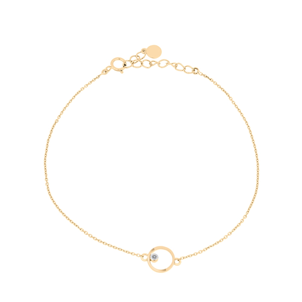 Brățară din aur roz cu pietre Diamant