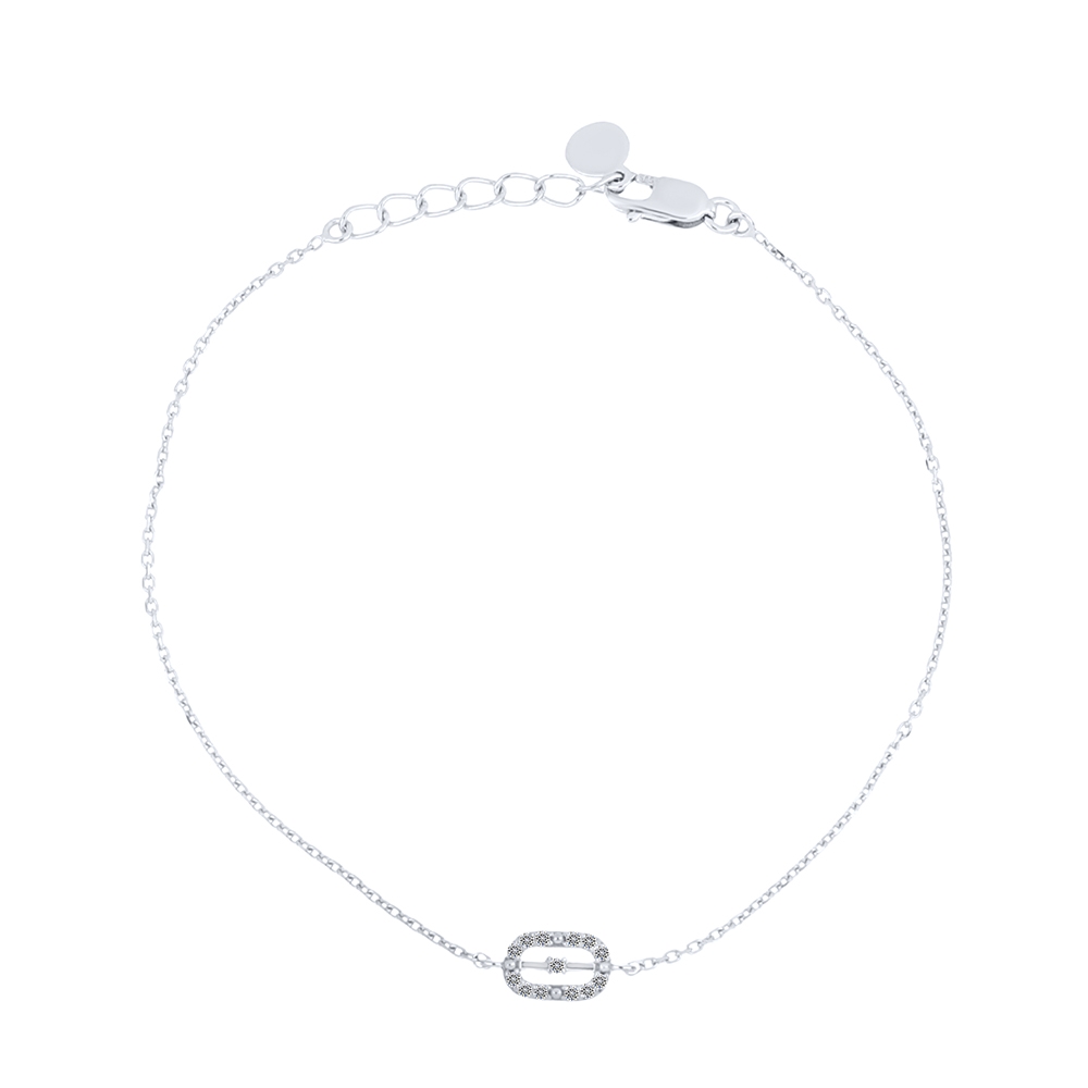 Brățară din aur alb cu pietre Diamant