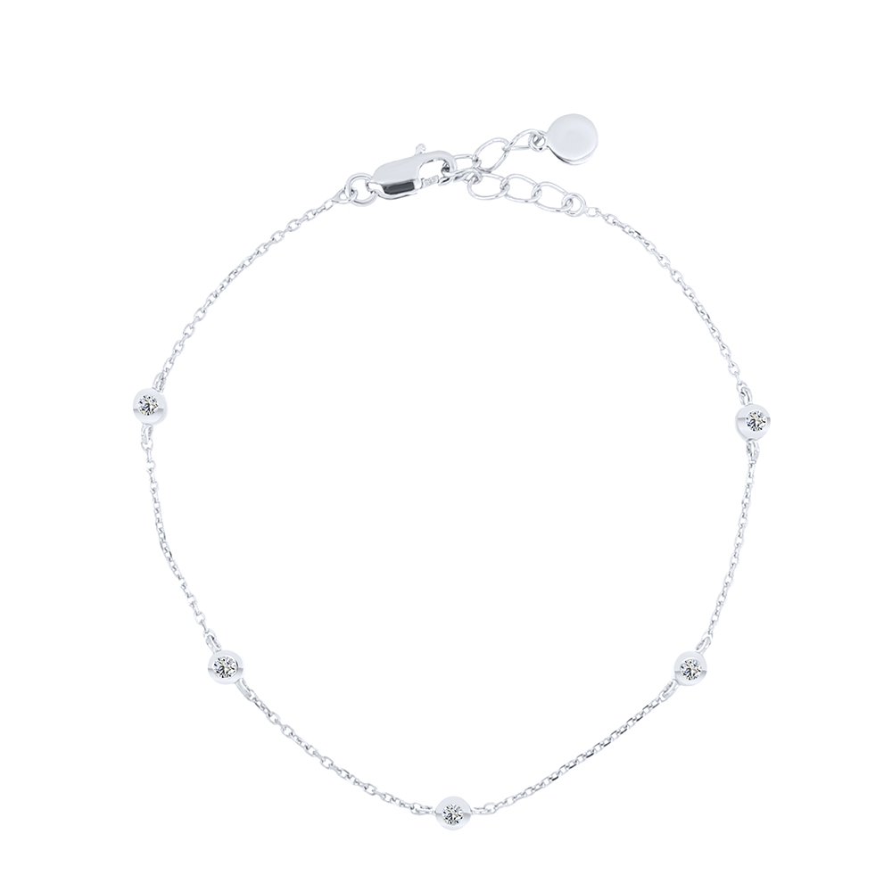 Brățară din aur alb cu pietre Diamant