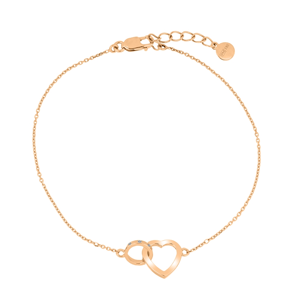 Brățară din aur roz cu pietre Diamant