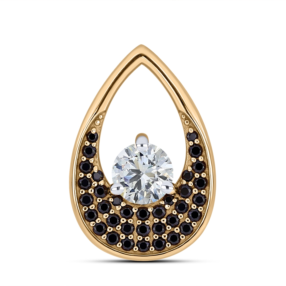 Pandantiv din aur roz cu pietre Cubic Zirconia Incolor