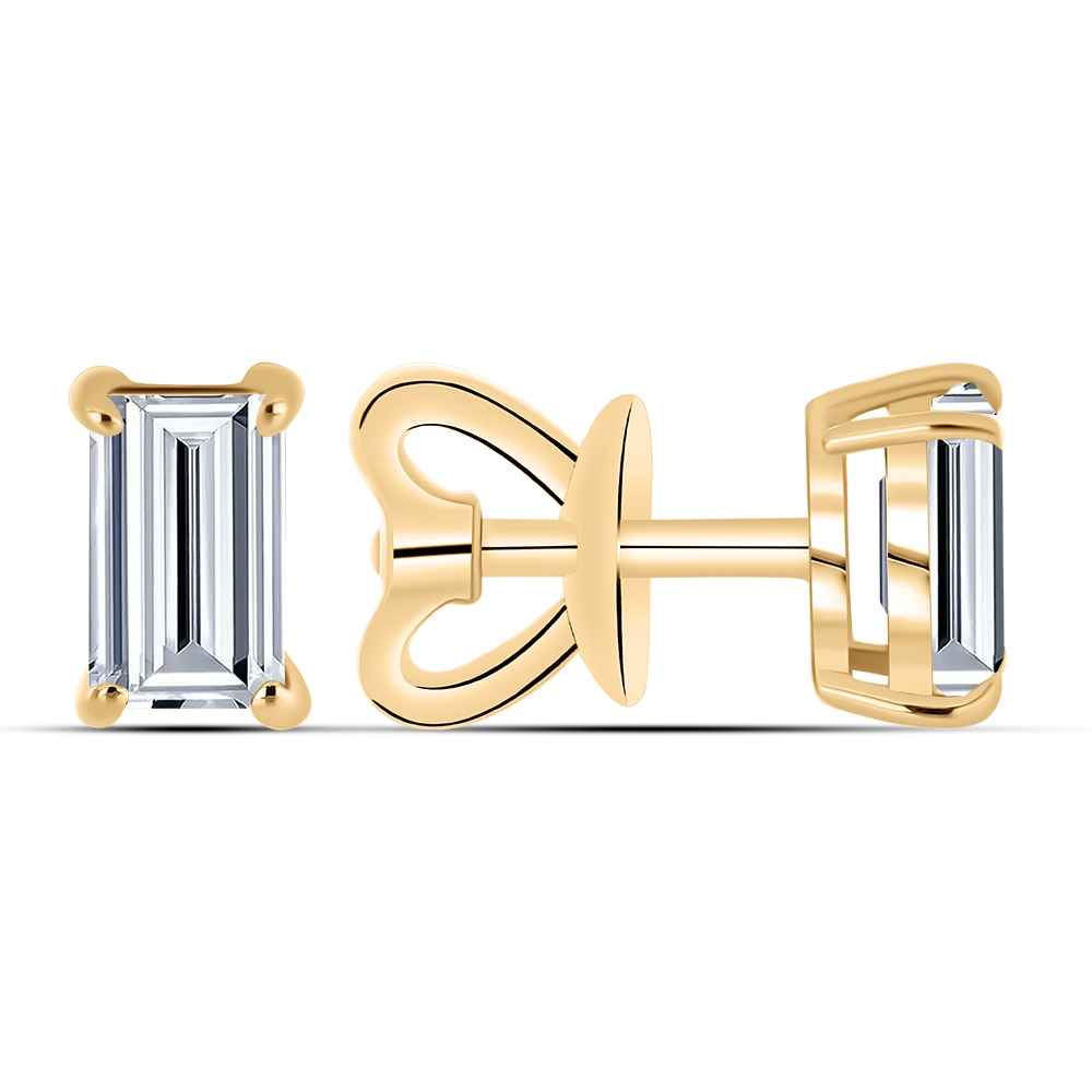 Cercei Pusete din aur roz cu pietre Cubic Zirconia Incolor