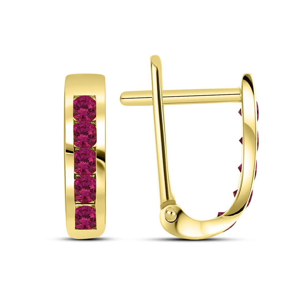 Cercei din aur galben cu pietre