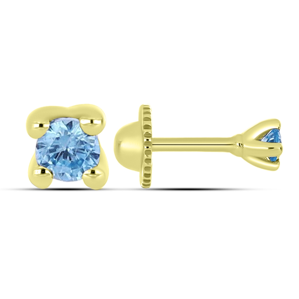 Cercei Pusete din aur galben cu pietre