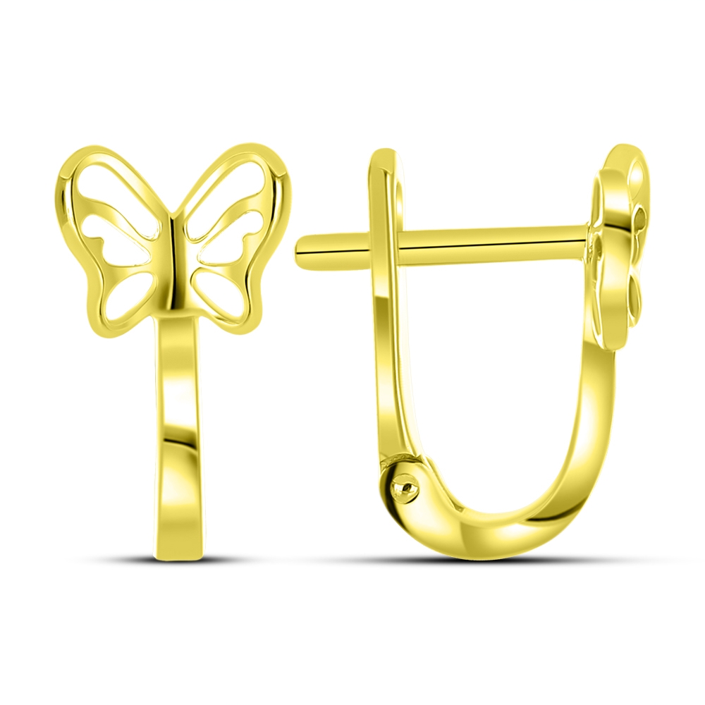 Cercei p-u copii din aur galben fără pietre