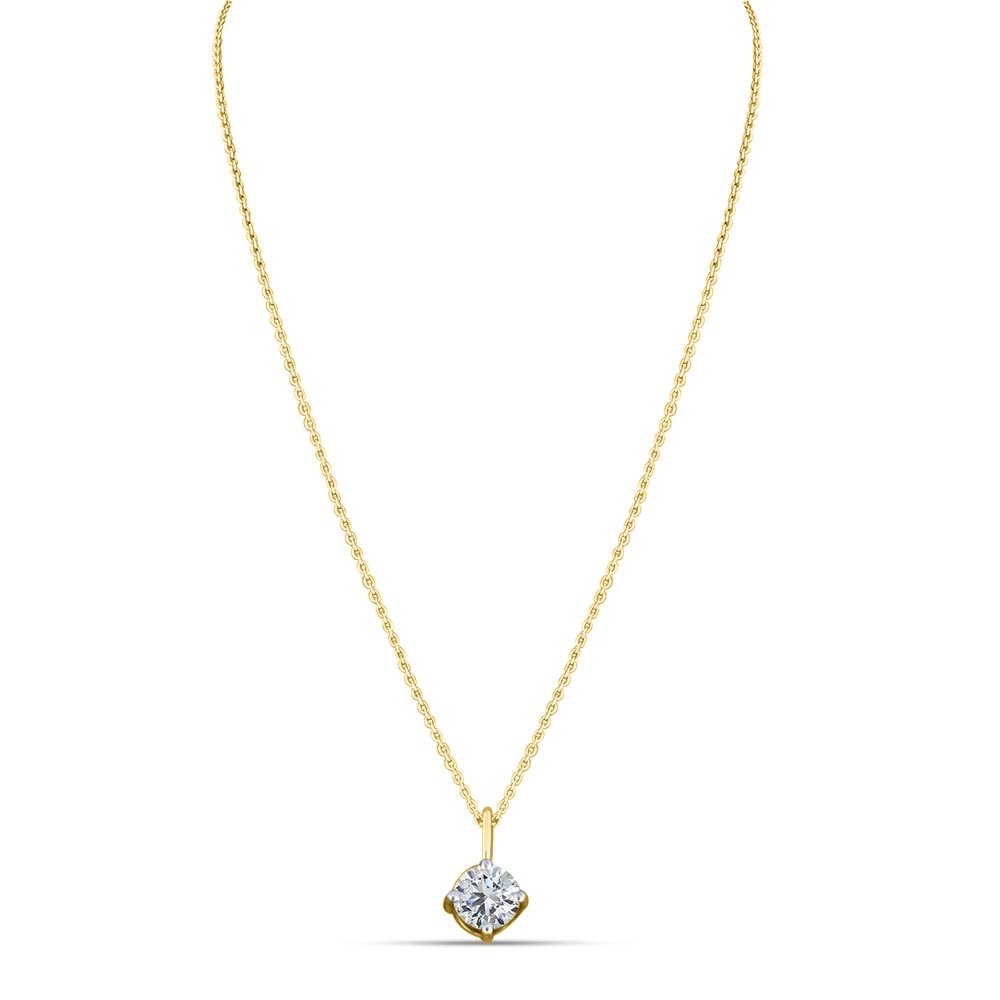 Colier din aur roz cu pietre Cubic Zirconia Incolor