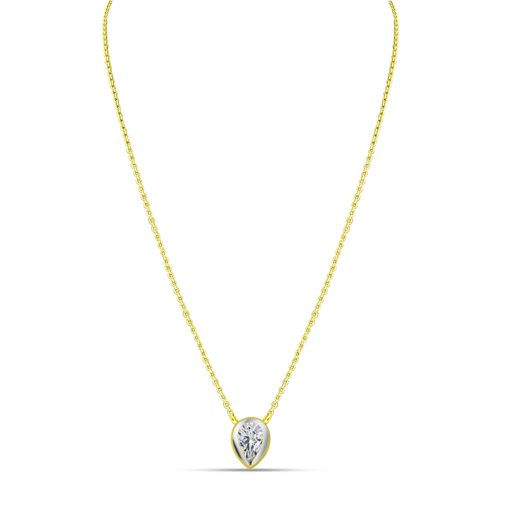 Colier din aur galben cu pietre Cubic Zirconia Incolor