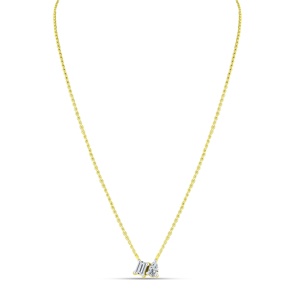 Colier din aur galben cu pietre Cubic Zirconia Incolor