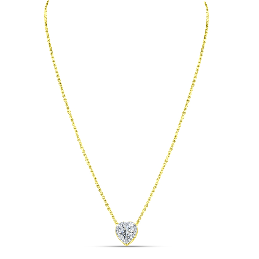Colier din aur galben cu pietre Cubic Zirconia Incolor