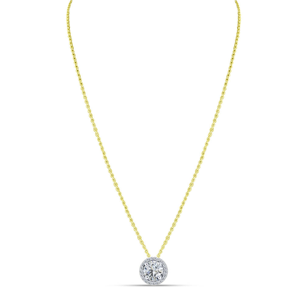 Colier din aur galben cu pietre Cubic Zirconia Incolor