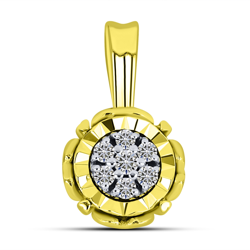 Pandantiv din aur galben cu pietre Diamant