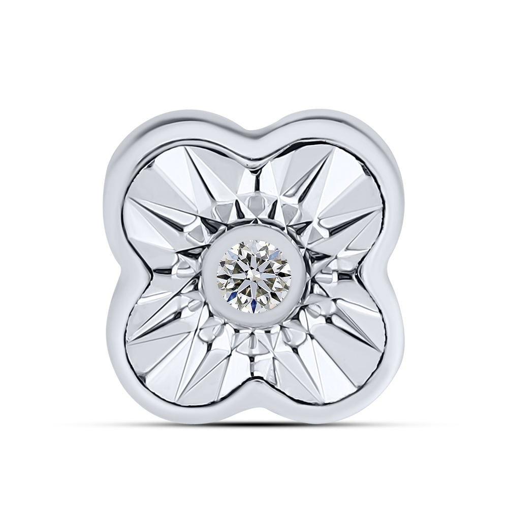 Pandantiv din aur alb cu pietre Diamant