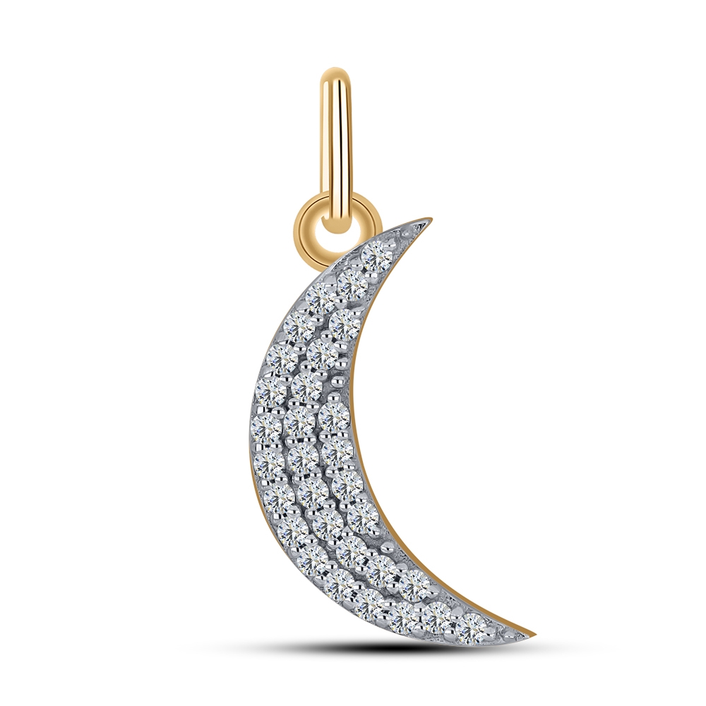 Pandantiv din aur roz cu pietre Cubic Zirconia Incolor