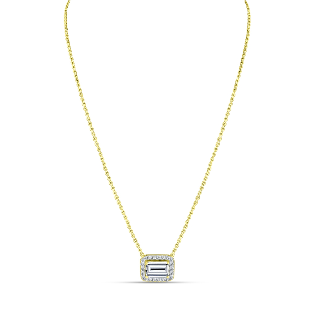 Colier din aur galben cu pietre Cubic Zirconia Incolor