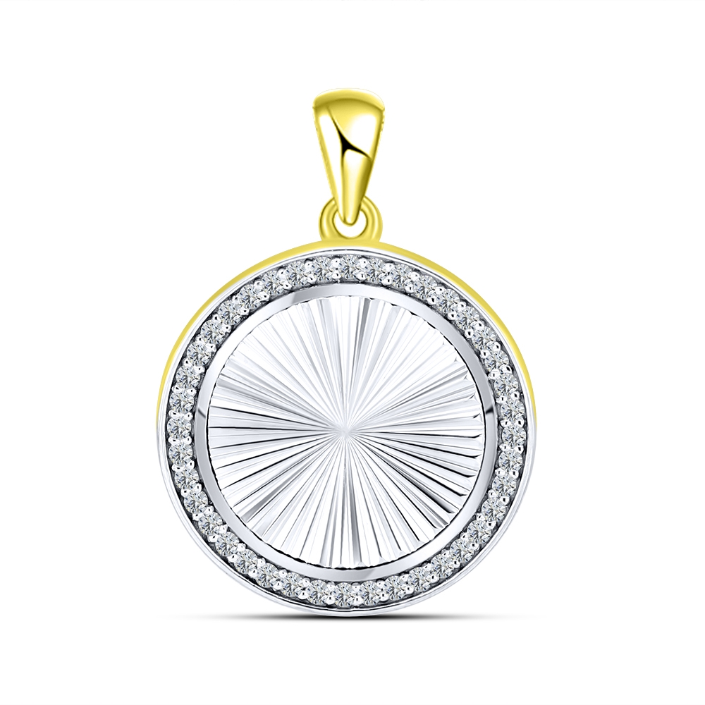 Pandantiv din aur galben cu pietre Cubic Zirconia Incolor