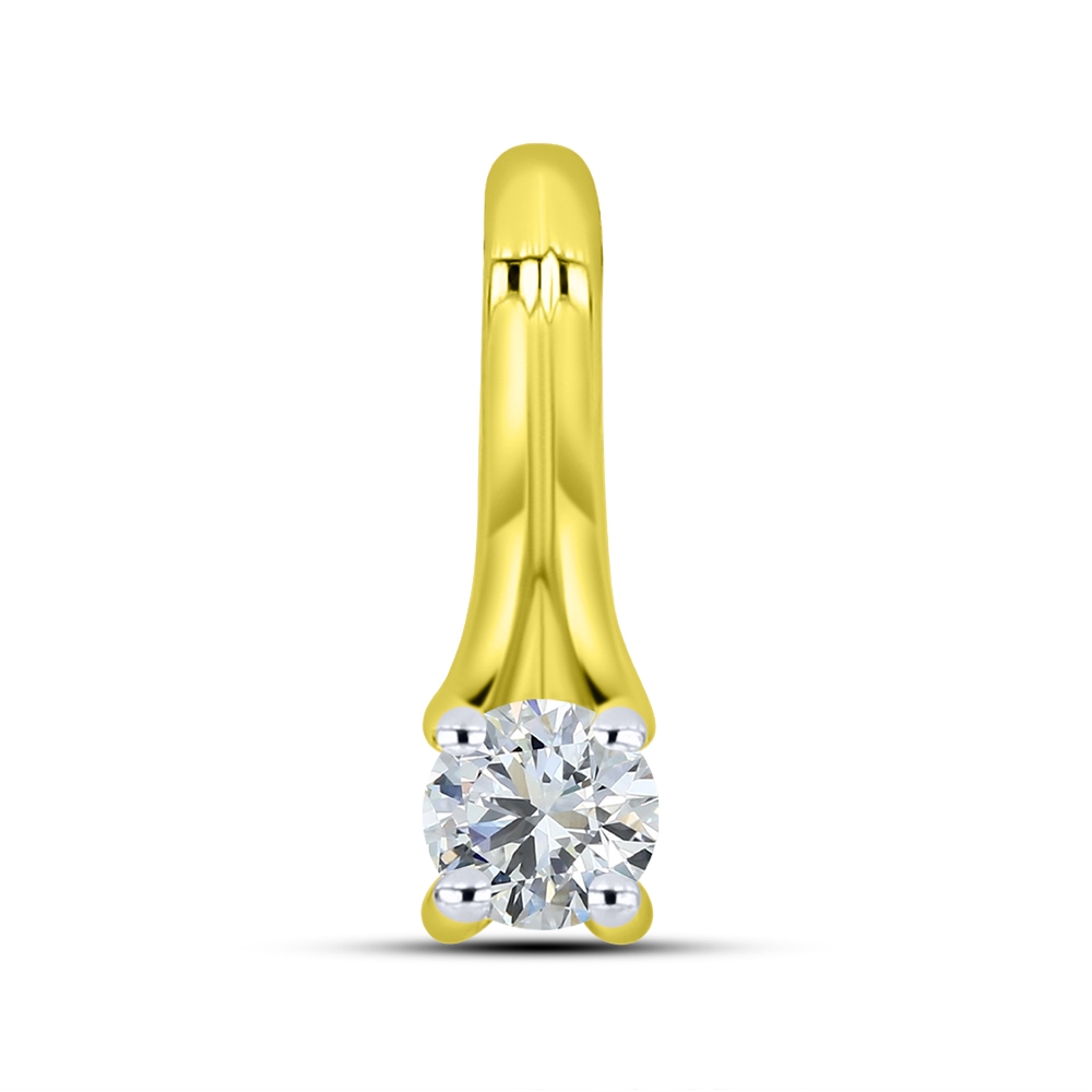 Pandantiv din aur galben cu pietre Cubic Zirconia Incolor