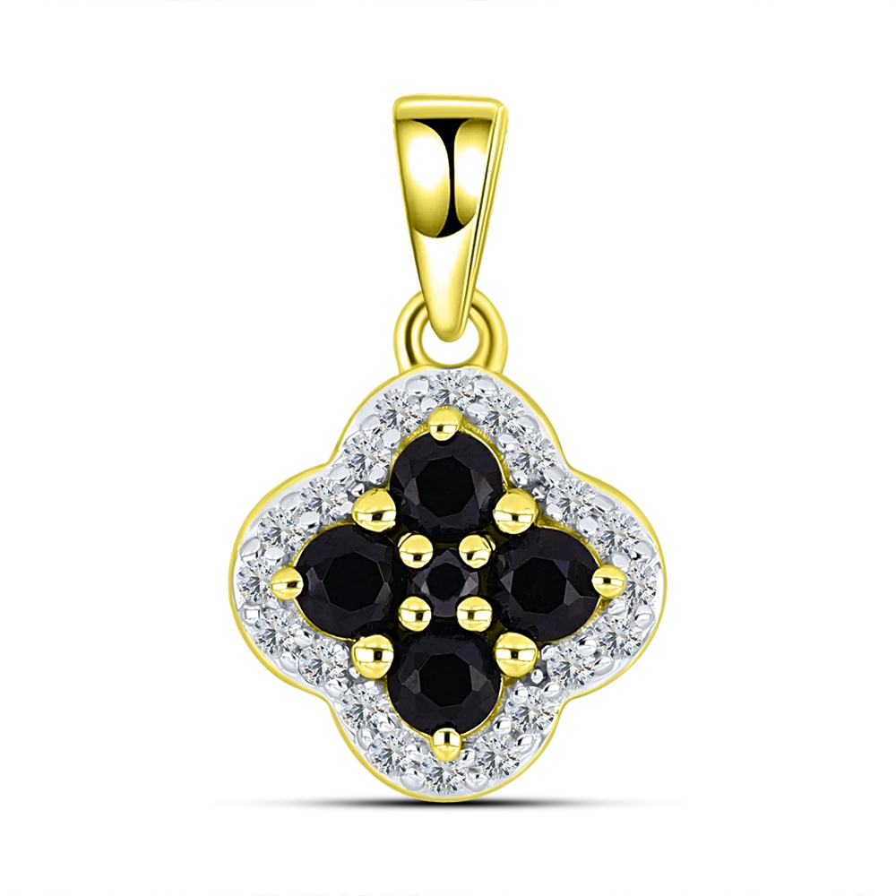 Pandantiv din aur galben cu pietre Cubic Zirconia Incolor, Spinel
