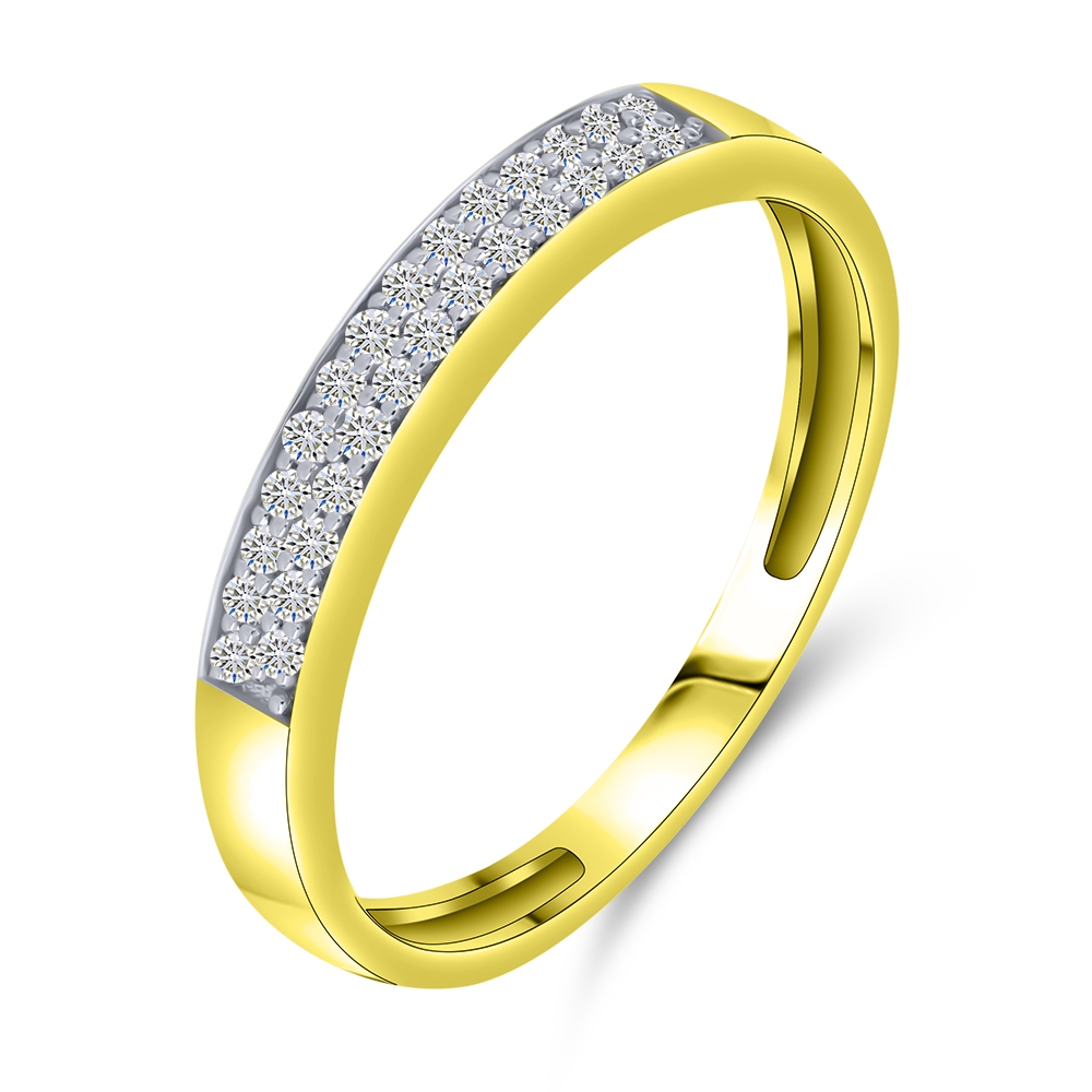 Inel din aur galben cu pietre Diamant