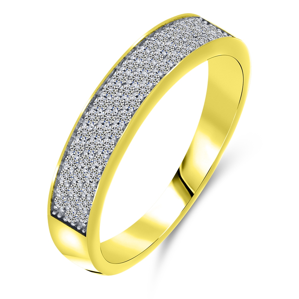 Inel din aur galben cu pietre Diamant