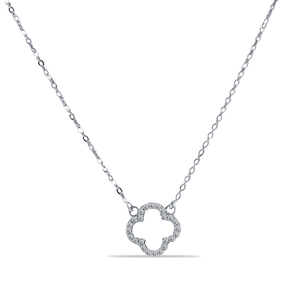 Colier din argint  cu pietre Cubic Zirconia Incolor