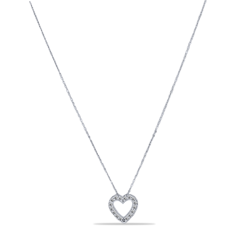 Colier din argint  cu pietre Cubic Zirconia Incolor