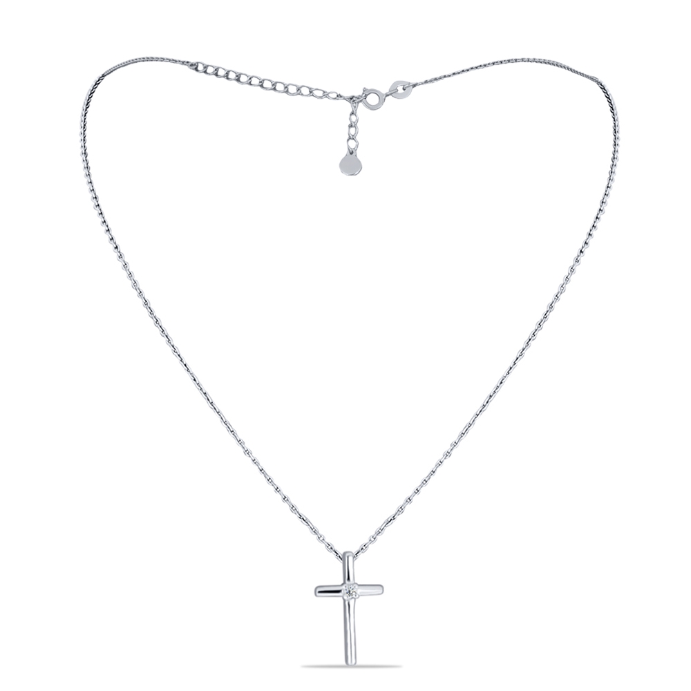 Colier din argint cu Cubic Zirconia Incolor