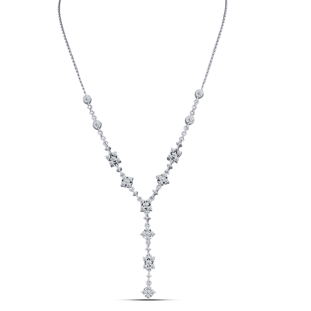 Colier din argint  cu pietre Cubic Zirconia Incolor