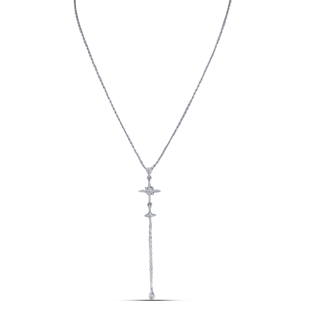 Colier din argint  cu pietre Cubic Zirconia Incolor
