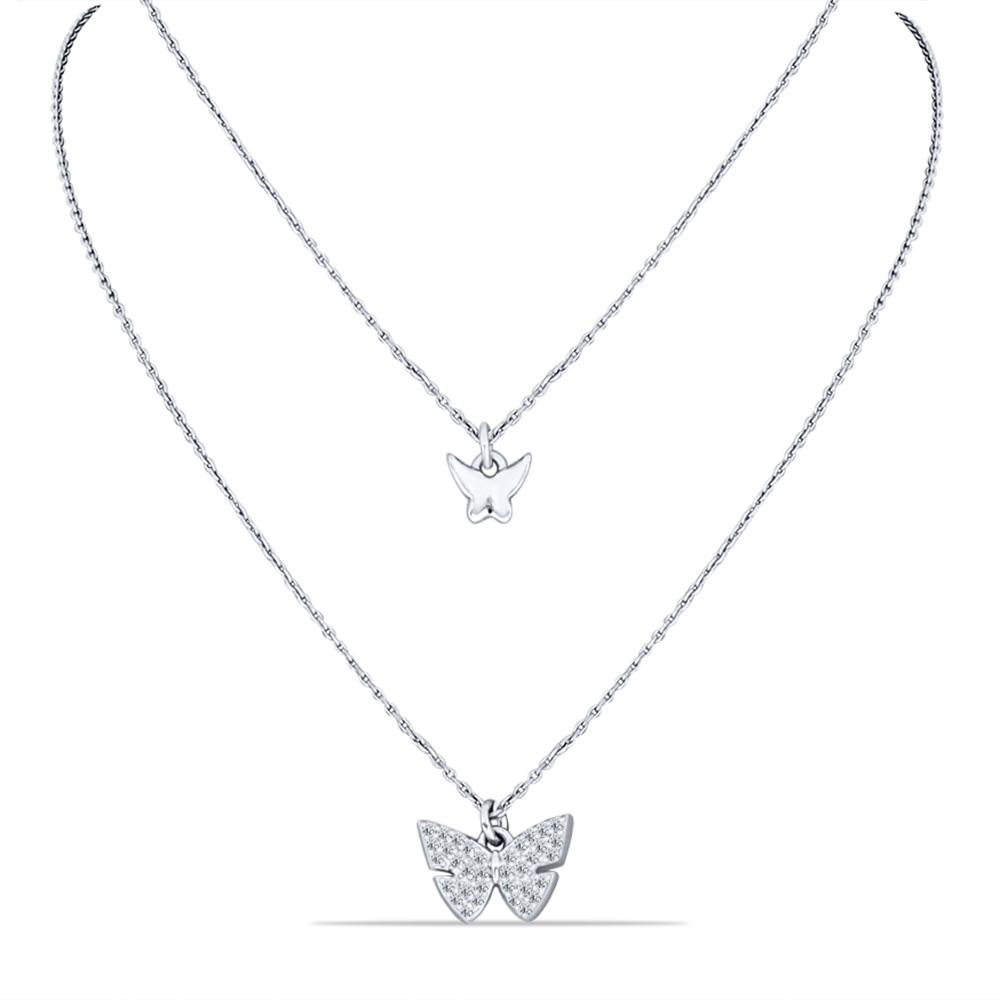 Colier din argint cu Cubic Zirconia Incolor