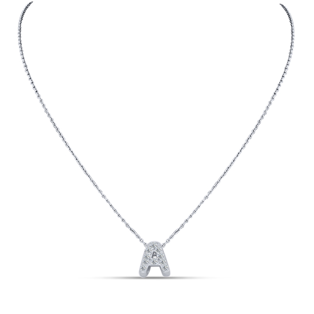 Colier din argint  cu pietre Cubic Zirconia Incolor