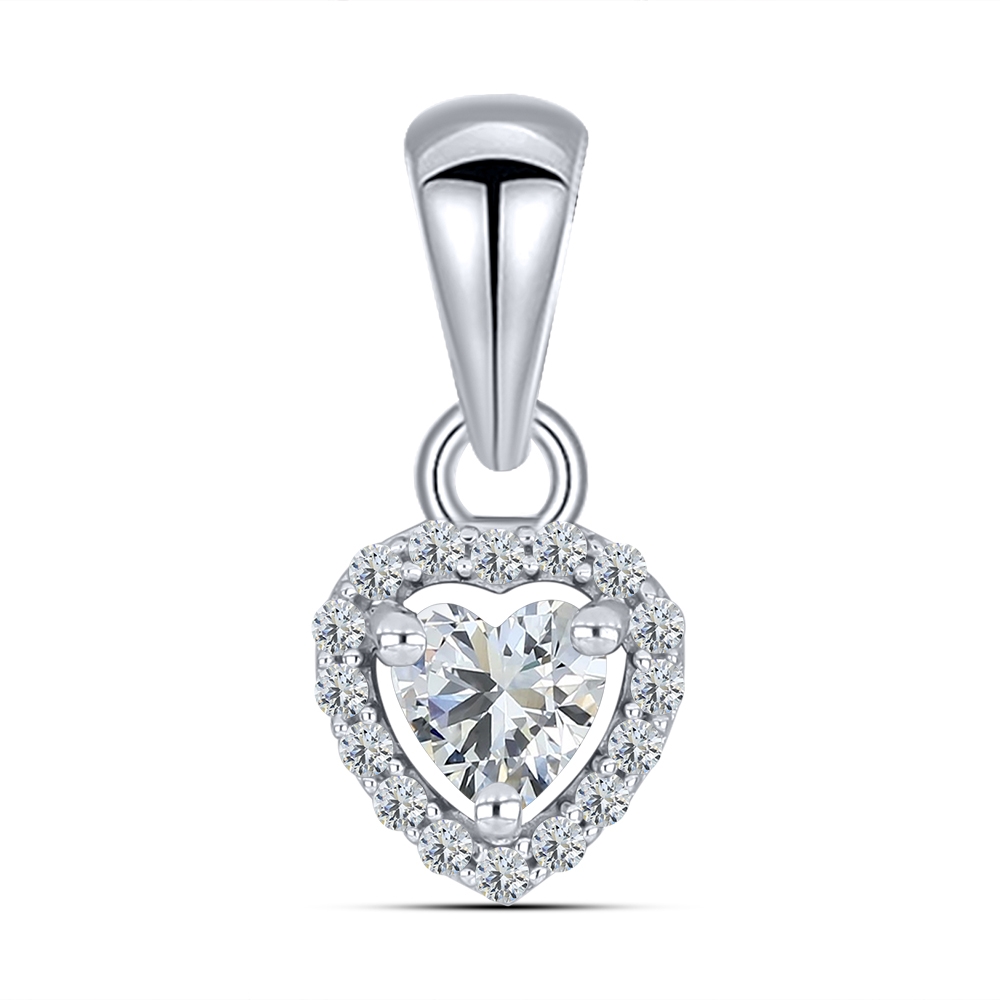 Pandantiv din argint  cu pietre Cubic Zirconia Incolor