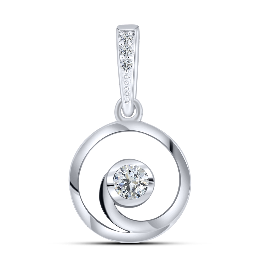 Pandantiv din argint  cu pietre Cubic Zirconia Incolor