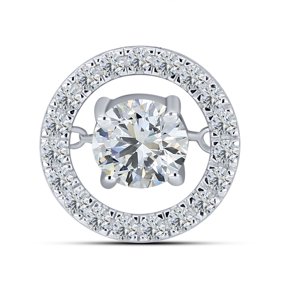 Pandantiv din argint  cu pietre Cubic Zirconia Incolor