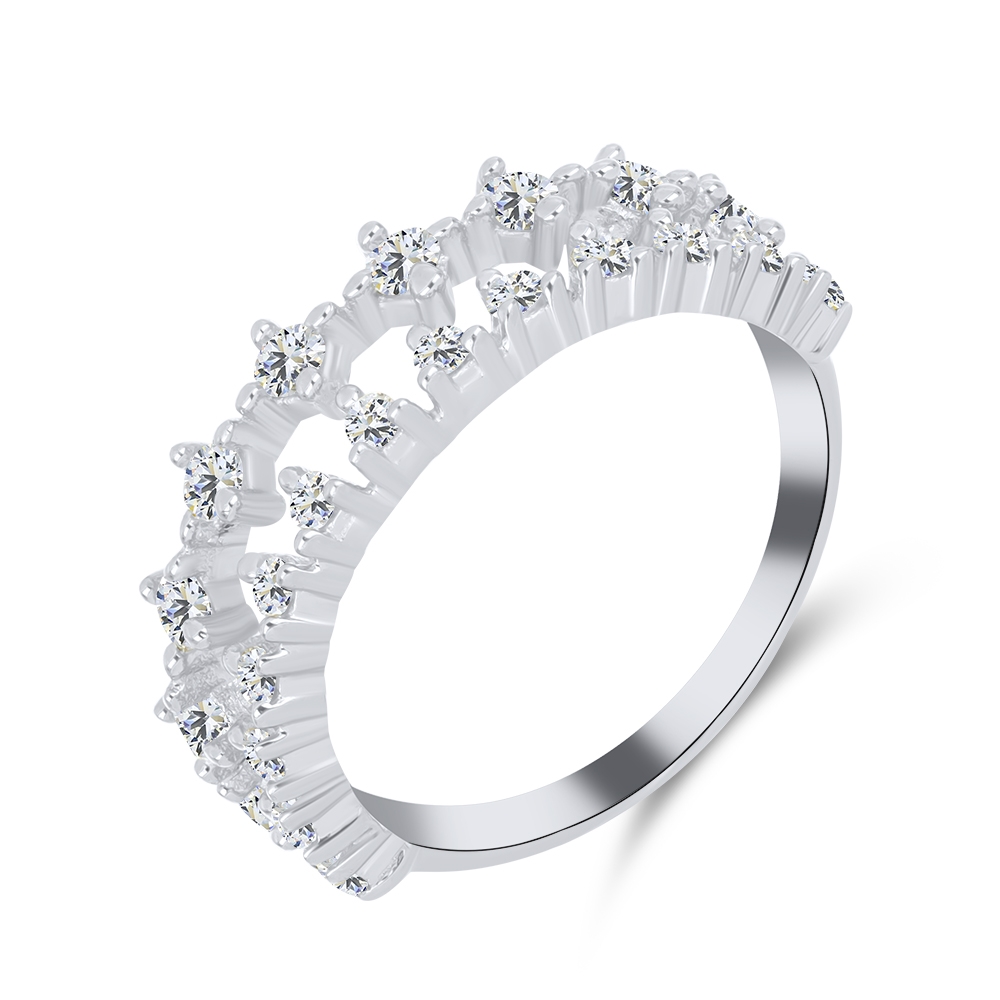Inel din argint  cu pietre Cubic Zirconia Incolor