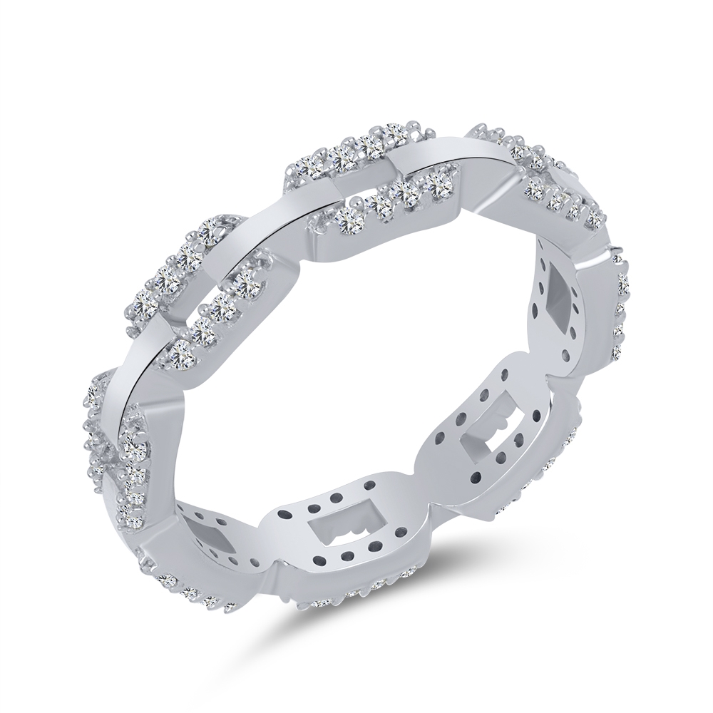 Inel din argint  cu pietre Cubic Zirconia Incolor