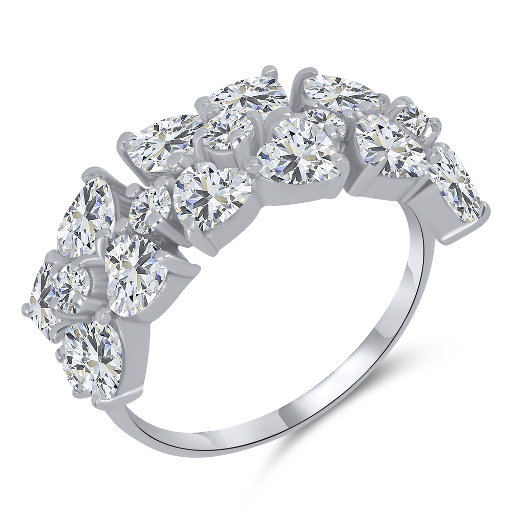 Inel din argint  cu pietre Cubic Zirconia Incolor