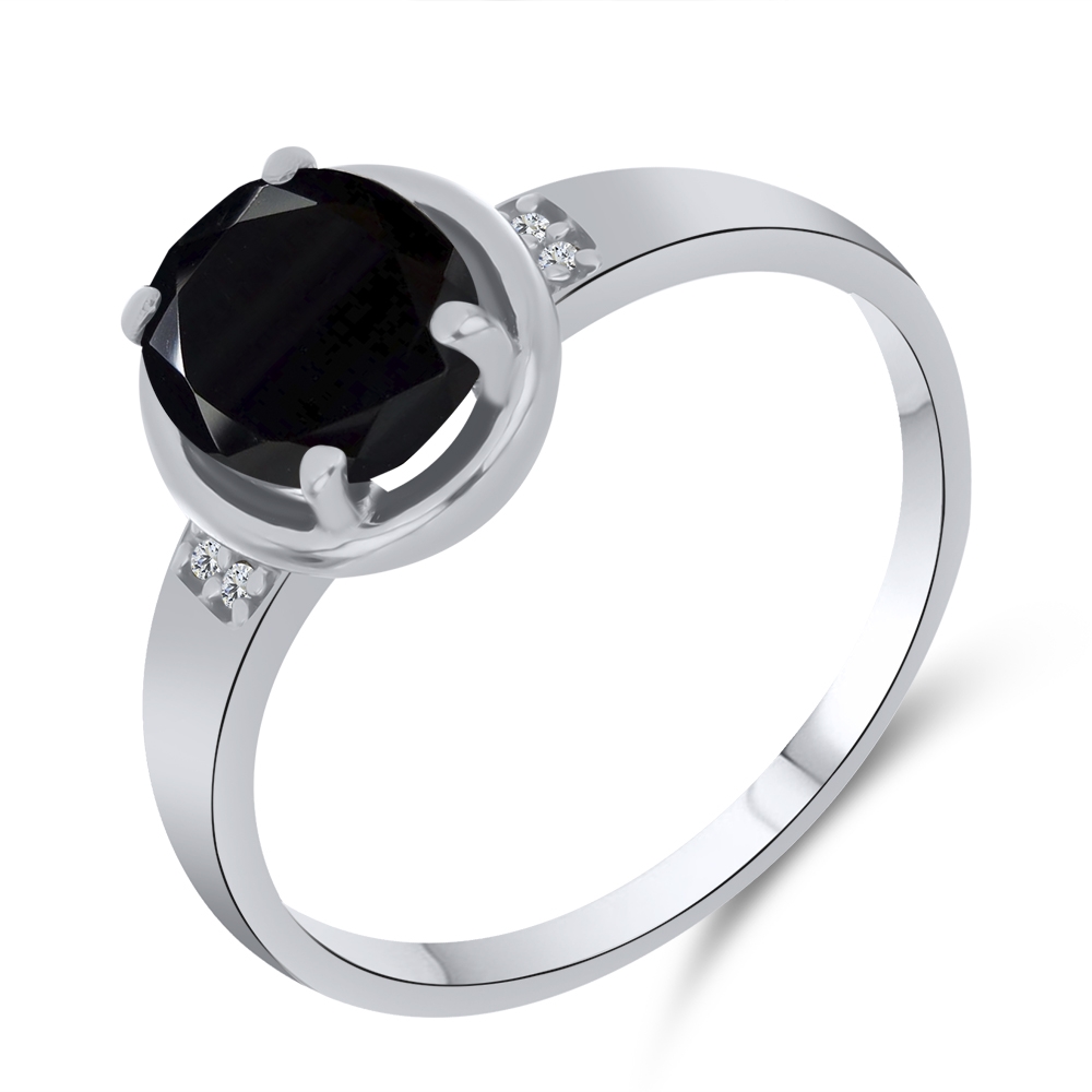 Inel din argint  cu pietre Cubic Zirconia Incolor, Spinel